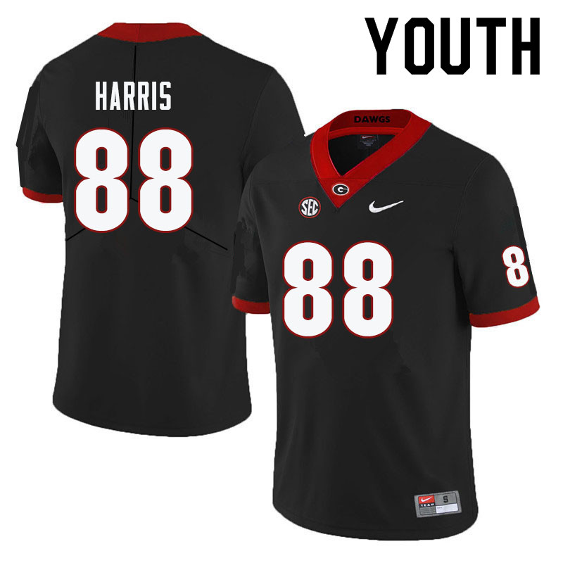 Youth #88 Jackson Harris Georgia Bulldogs College Football Jerseys-Black